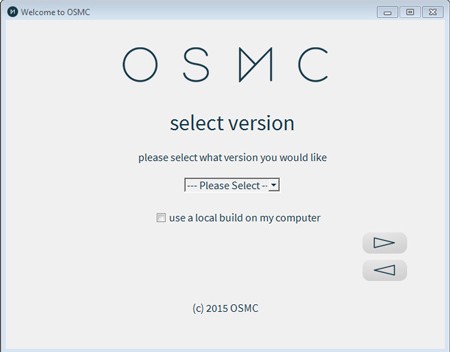 Choix de la version d'OSMC