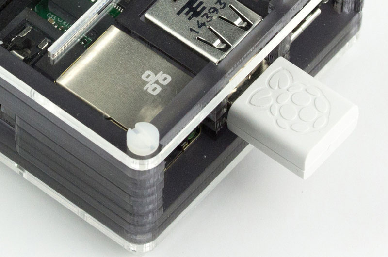 The official Wifi dongle from the Raspberry Pi Foundation