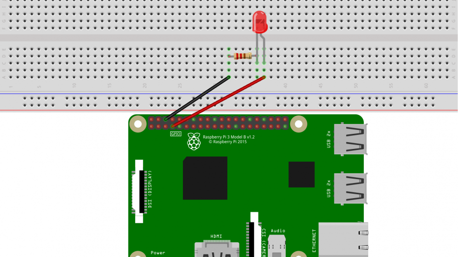 Switch an LED on off with the Raspberry Pi and – Howto