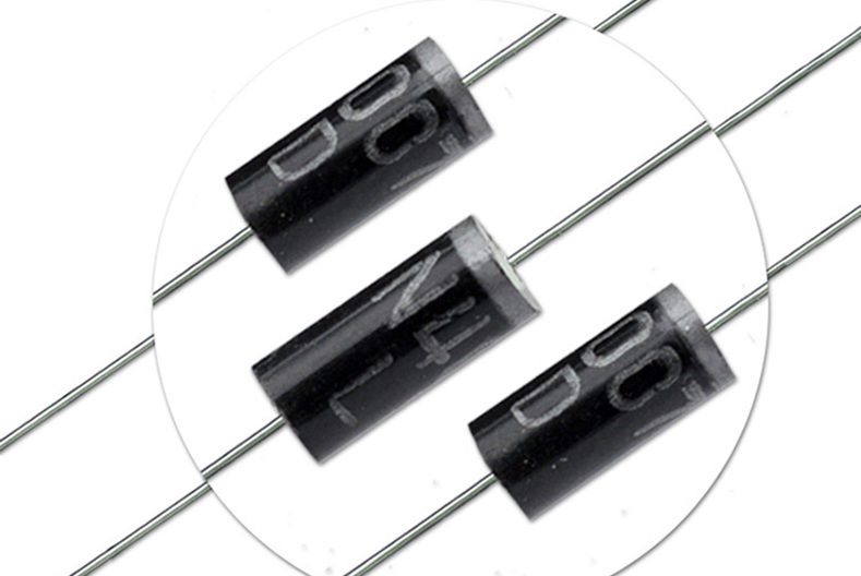 1N4007 diodes in close-up