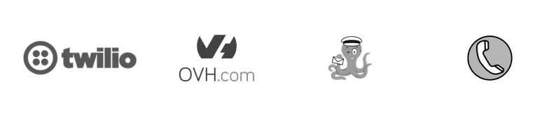 Logos des fournisseurs RaspiSMS.